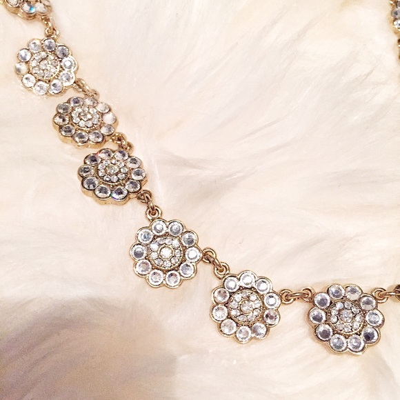 JCrew Gemstone Flowers Ribbon Tie Necklace - Picture 3 of 4