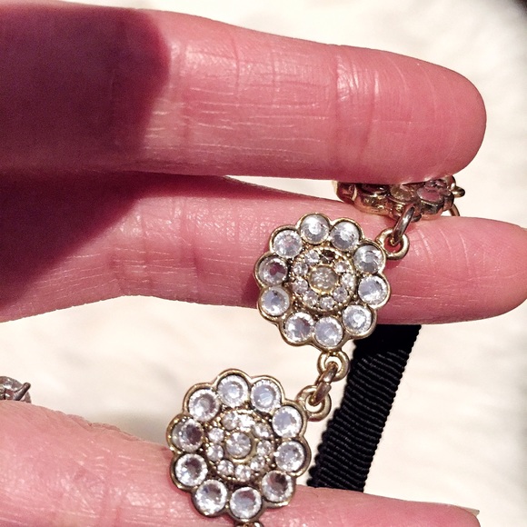 JCrew Gemstone Flowers Ribbon Tie Necklace - Picture 4 of 4