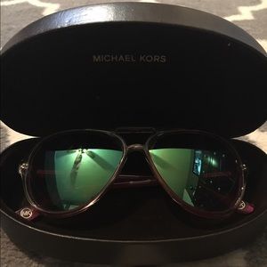 Neon pink Michael KORS aviator sunglasses