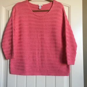 Chico's Soft Knit Pink Sweater.