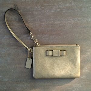 Gold Coach Wristlet