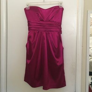 strapless pink dress