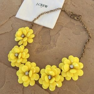 J. Crew Crystal Floral Burst Necklace