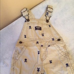OshKosh Skull Shorts Overalls