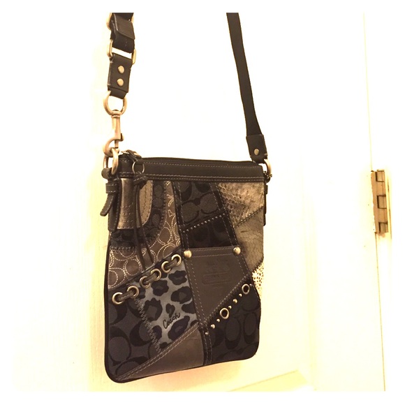 GREAT CONDITION Coach black patchwork bag