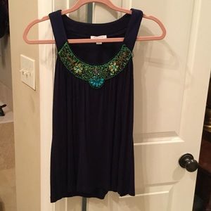 Navy XS sleeveless top