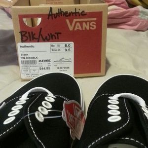 Black Authentic Vans
