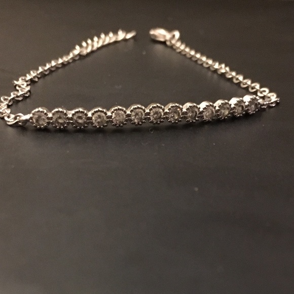 Silver and cubic zirconia bracelet