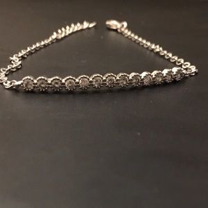 Silver and cubic zirconia bracelet