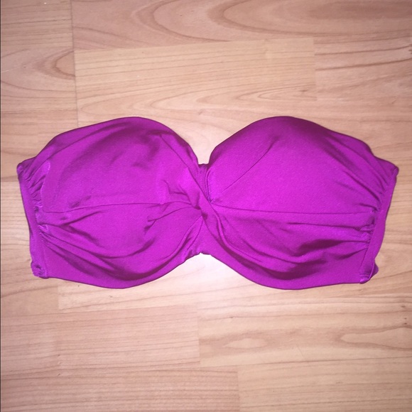 Fuschia Strapless Victoria's Secret Bikini Top