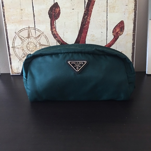 Prada Teal Small Cosmetics Case