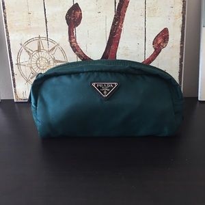 Prada Teal Small Cosmetics Case