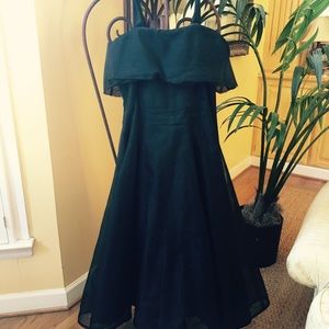 Vintage Black Voile Cocktail Dress - Size 8 Vintage Black Voile Cocktail Dress - Size 8