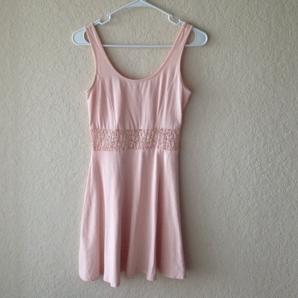 Forever 21 Pink Lace Panel Dress
