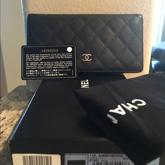 🎉SOLD🎉AUTHENTIC CHANEL BLACK CAVIER WALLET