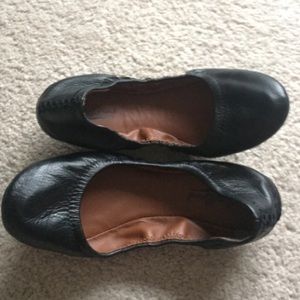 💕black leather ballet flats✨