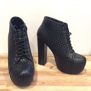 Lita "style" black woven booties