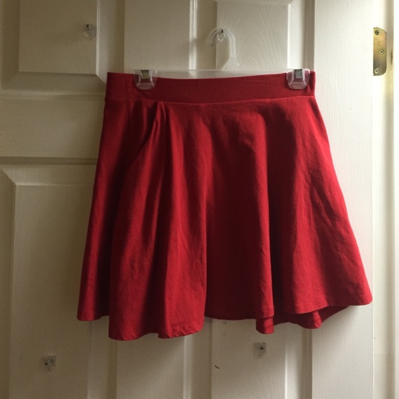 Red skater skirt