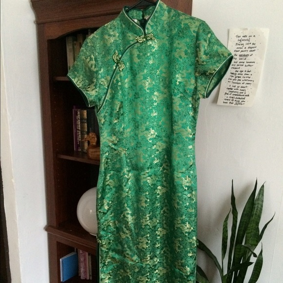 Green Traditional Style Chinese Dress