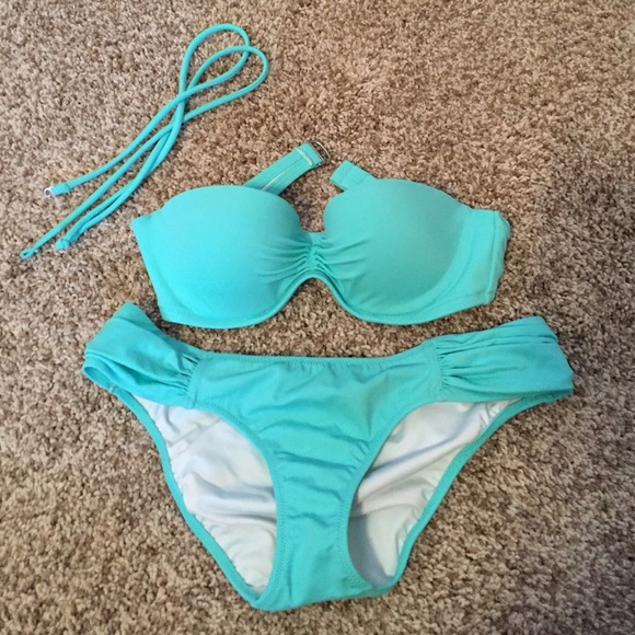 Coral Blue Swim Suit - Picture 2 of 4
