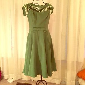 NWT Green A-Line Betty Page- Tatyana Dress Size M