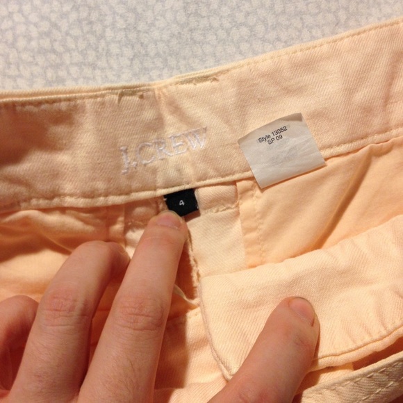 EUC JCrew soft peach linen/cotton shorts w tie sz4 - Picture 4 of 4