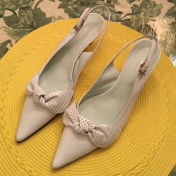 Collection Fiftynine white sling back heel.
