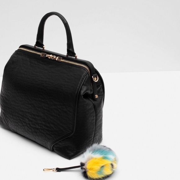 Pompom detail City Bag
