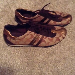 Gold Coach sneakers