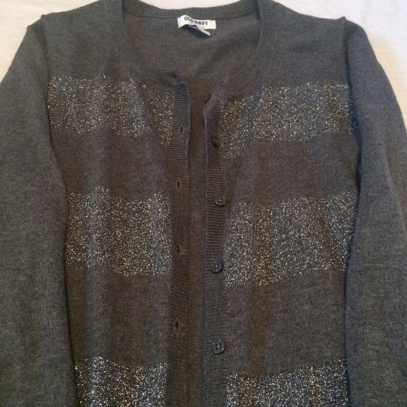 Gray Sparkle Cardigan - Picture 2 of 2