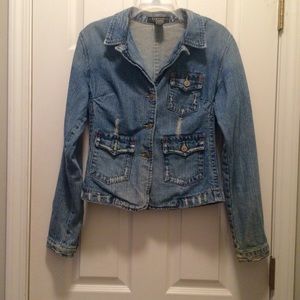***Sat Special*** Rampage Distressed Denim Blazer