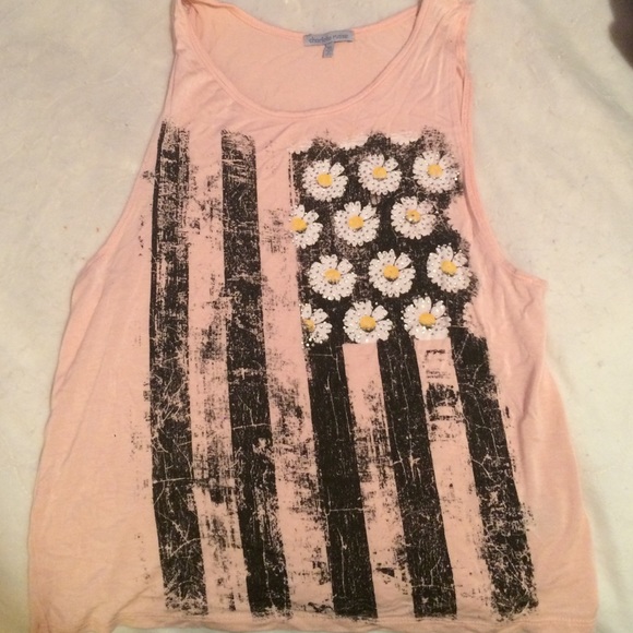 Daisy American flag tank top