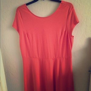Orange knee length dress