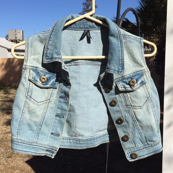 Highway Jeans Cropped Denim Vest