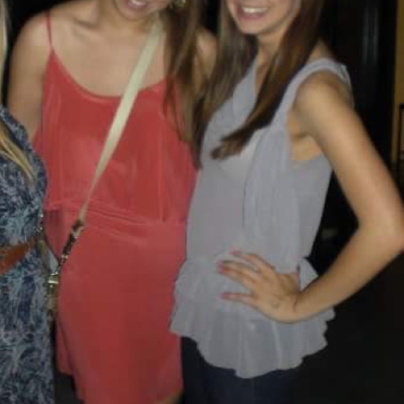 Coral Silk Camisole Dress - Picture 3 of 3