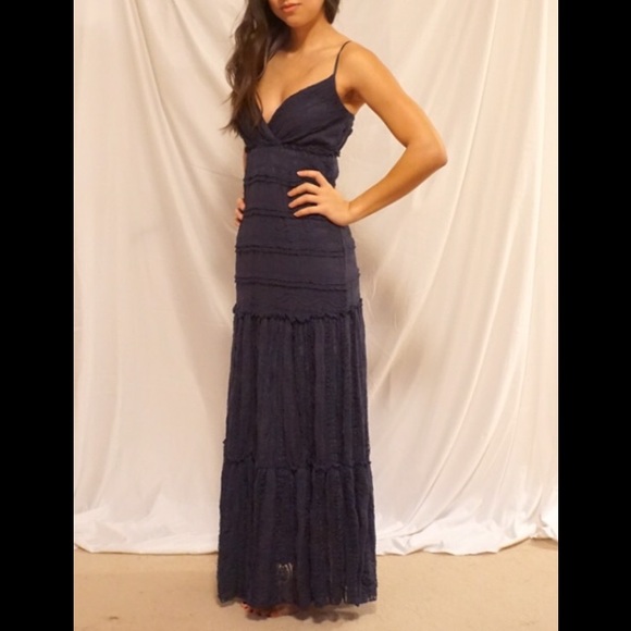 Willow & clay navy lace maxi dress