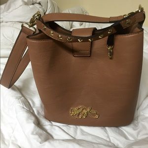 Betsey Johnson tote hopeless romantic cognac