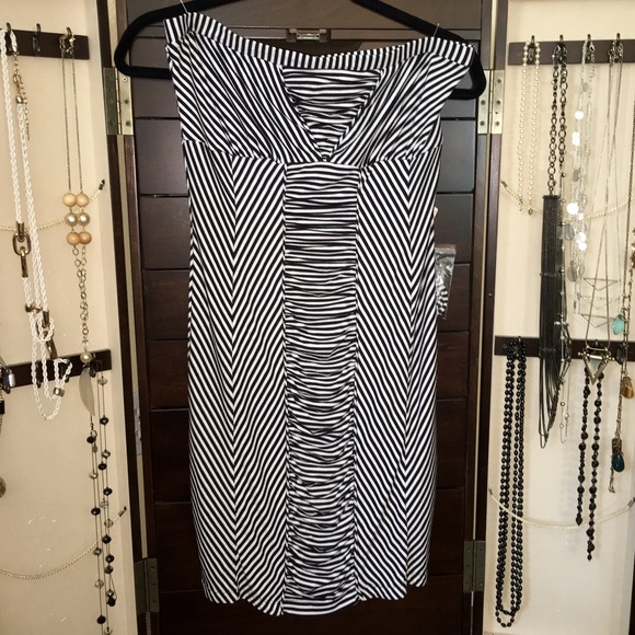 Free People Bodycon Black and White Dress