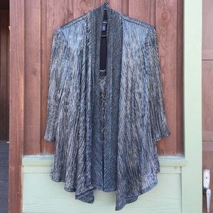 Sheer black tank w/attached cardigan