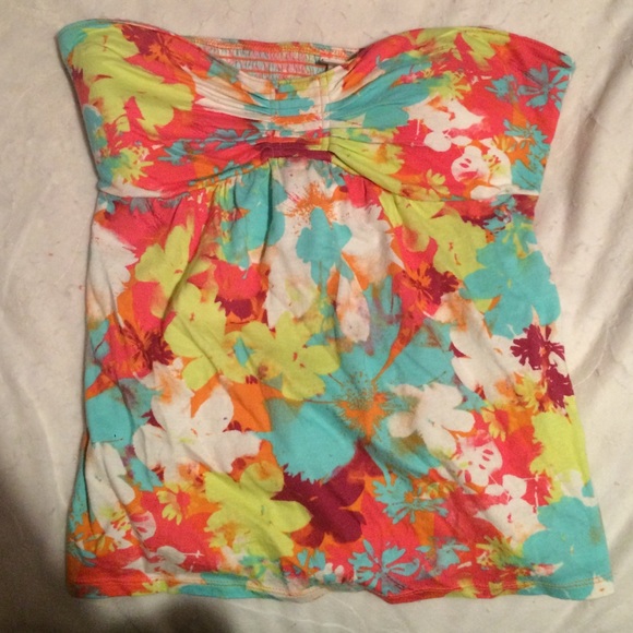 Flowery tube top