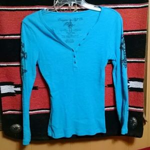 Cowgirl Tuff Co. Long Sleeve Henley