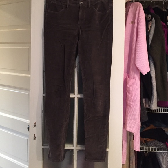 Madewell Gray Corduroy Skinny Pants