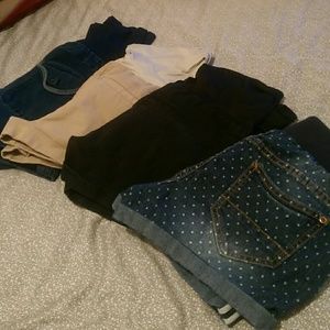 Four maternity shorts