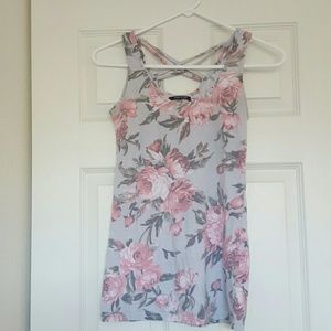 Printed flower Tank top