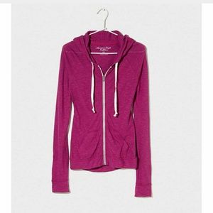 AE Fuschia Zip Hoodie