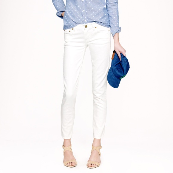 J Crew Cropped Matchstick Jean in White