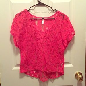 Coral Floral Shirt