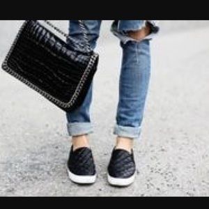 Steve Madden slip on black sneakers