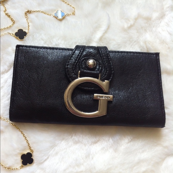 Black Leather Guess Wallet