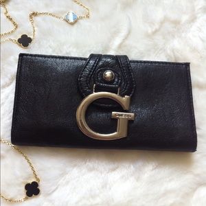 Black Leather Guess Wallet